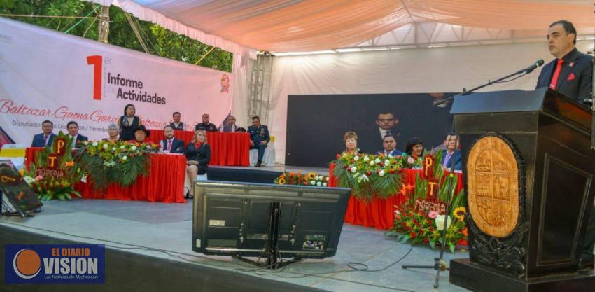 Rinde Baltazar Gaona su primer informe de actividades legislativas