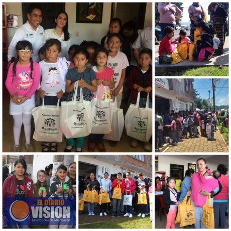 Más de mil paquetes de útiles escolares entrega Araceli Saucedo 
