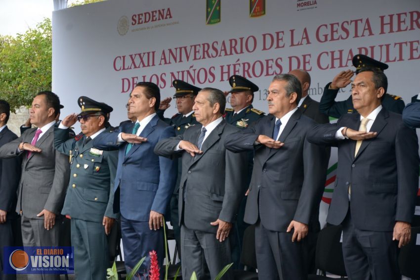 Presencia Raúl Morón CLXXII Aniversario de la Gesta Heroica de los Niños Héroes de Chapultepec