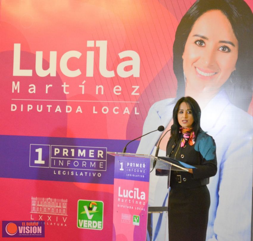 Rinde su primer informe la diputada local Lucila Martínez 
