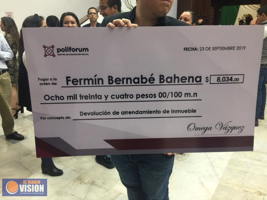 Ayuntamiento de Morelia, se deslinda de emisión de mega-cheque emitido por Poliforum 