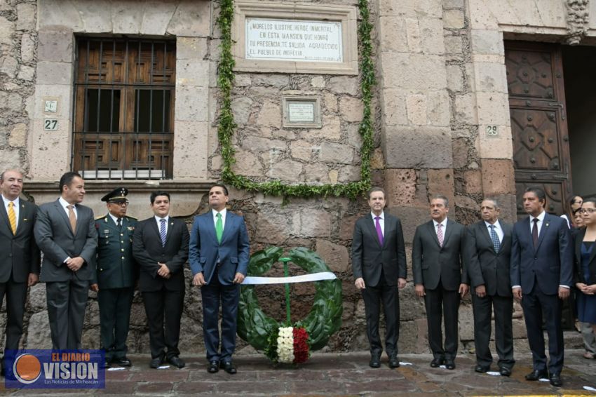 Encabezan autoridades bando solemne por CCLIV aniversario del natalicio del Generalísimo Morelos