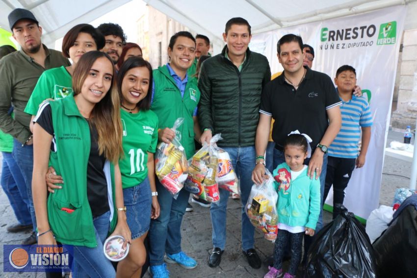 Partido Verde Michoacán inicia colecta en apoyo a damnificados por “Narda”