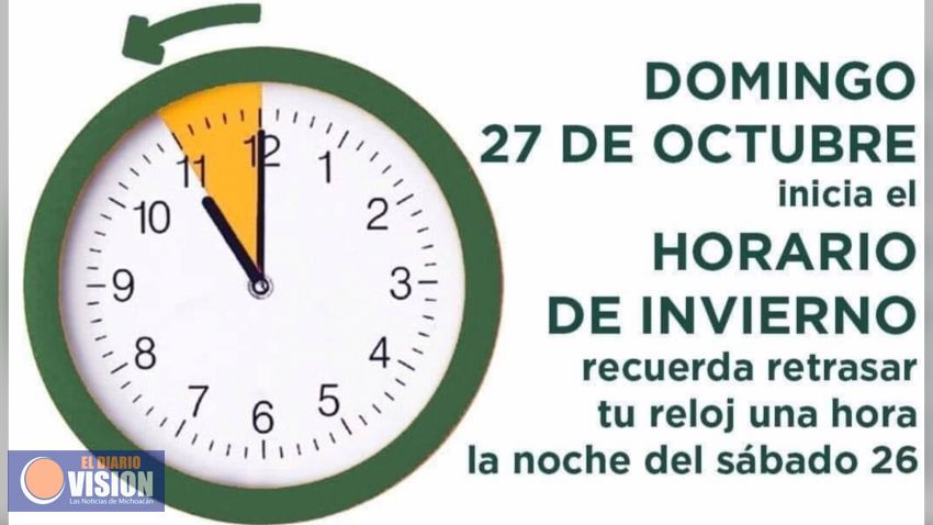 Mañana concluye el Horario de Verano 2019