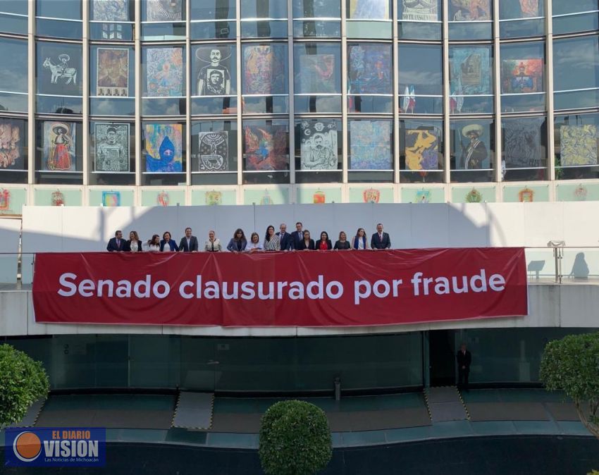 Clausuran GPPAN Senado para evitar que rinda protesta Rosario Piedra 