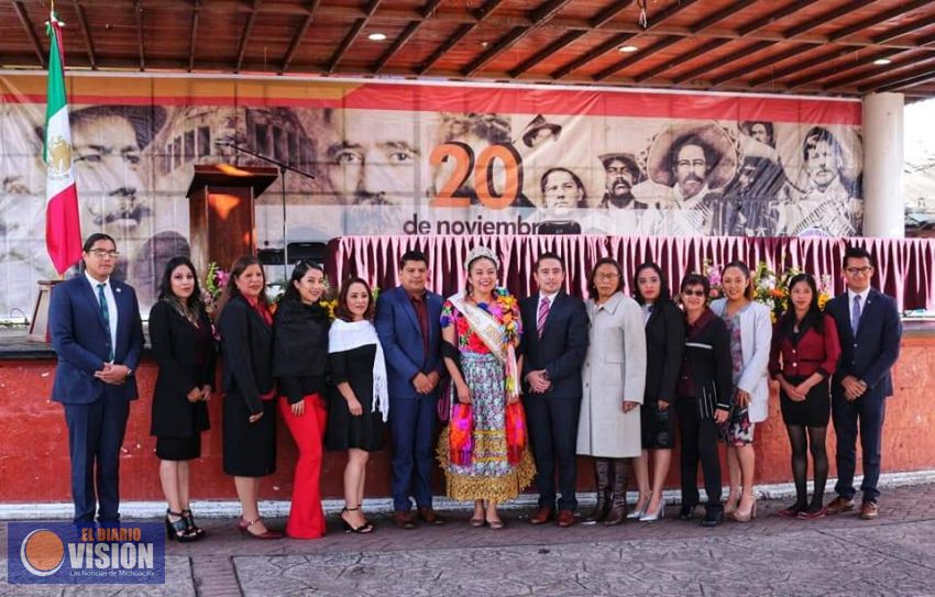 Autoridades de Paracho, conmemoran el CIX aniversario del inicio de la Revolución Mexicana