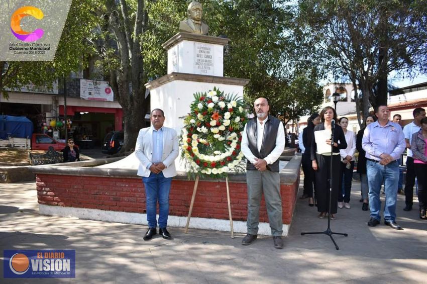 Ayuntamiento de Coeneo, rindió homenaje luctuoso al General Rafael Garnica