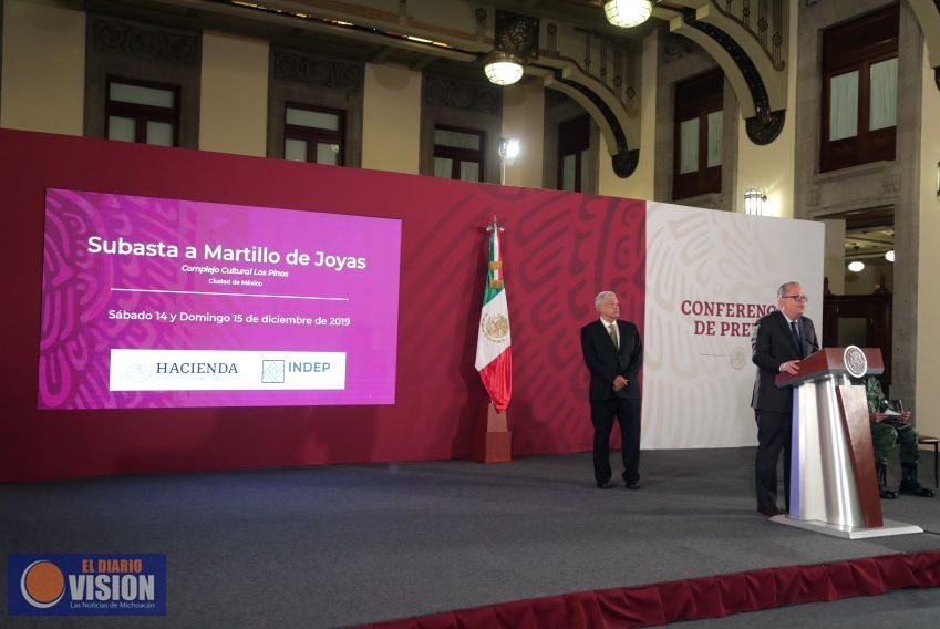 AMLO anuncia mega subasta de joyas, autos y casas el 14 y 15 de diciembre