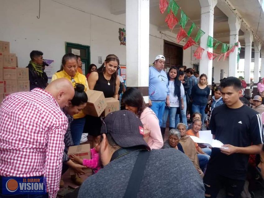 DIF Municipal de Nahuatzen entregó despensas a menores de 5 años