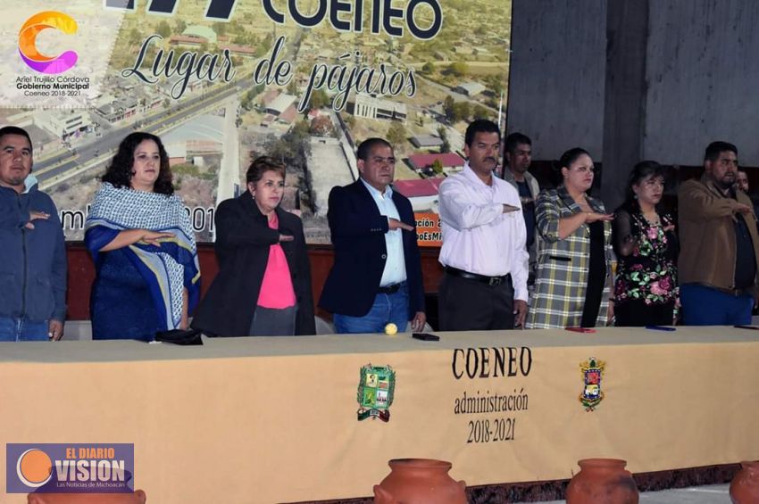  Ariel Trujillo, encabezó los festejos por el 477 aniversario de la fundación de Coeneo