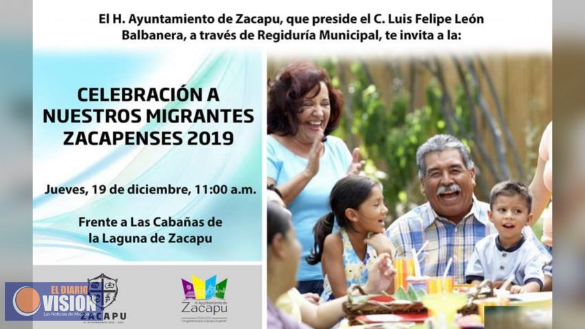 Ayuntamiento de Zacapu, invita a la celebración a nuestros migrantes Zacapenses