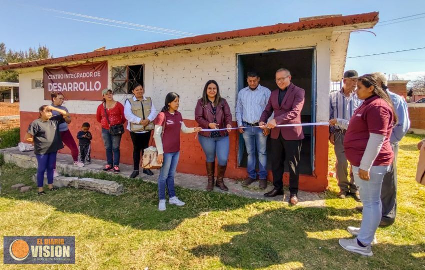 Inauguran en Huiramba dos Centros Integradores del Bienestar 