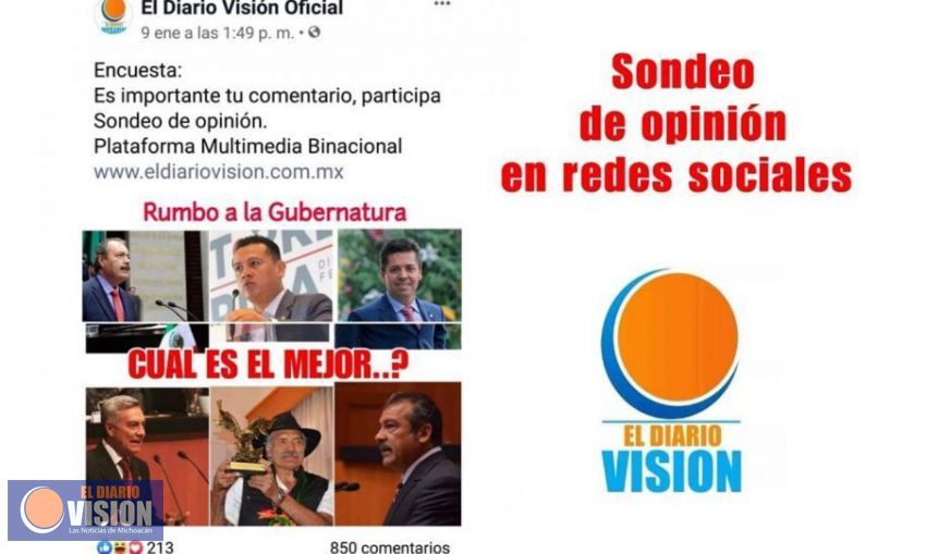 El Diario Visión, realiza sondeo de opinión en redes sociales