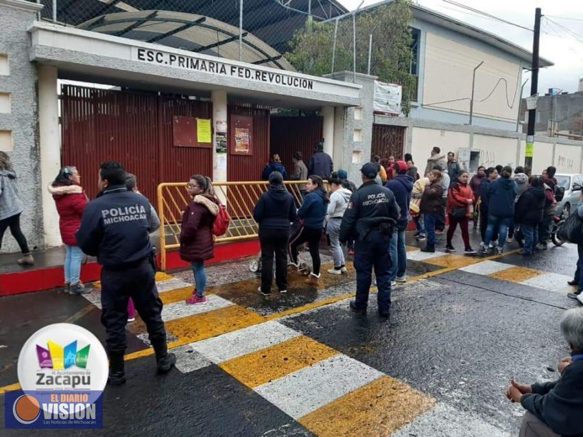 Mantiene la SSP acciones preventivas en planteles educativos en Zacapu