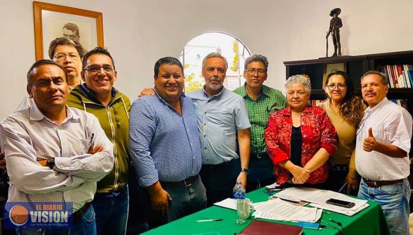 Ramírez Cuellar, líder nacional de Morena, sostiene encuentro con líderes de Michoacán