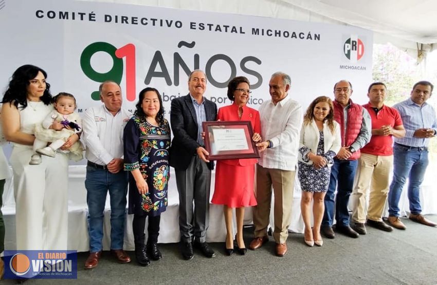 PRI Michoacán conmemora su 91 Aniversario