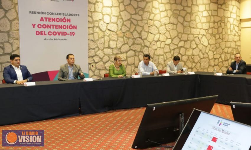 Acuerdan Gobierno del Estado y legisladores multiplicar acciones de contención al COVID-19