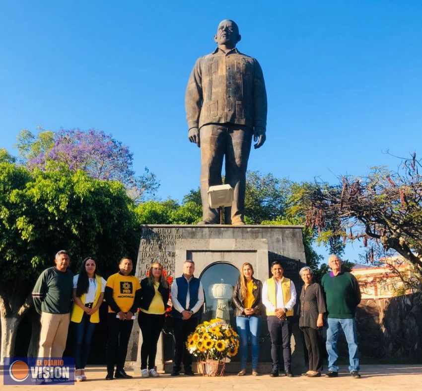 Exhorta el PRD Michoacán, a honrar el legado del General Lázaro Cárdenas del Río 