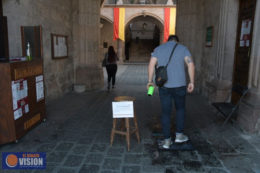 Realizan limpieza profunda de las instalaciones del Ayuntamiento de Morelia 