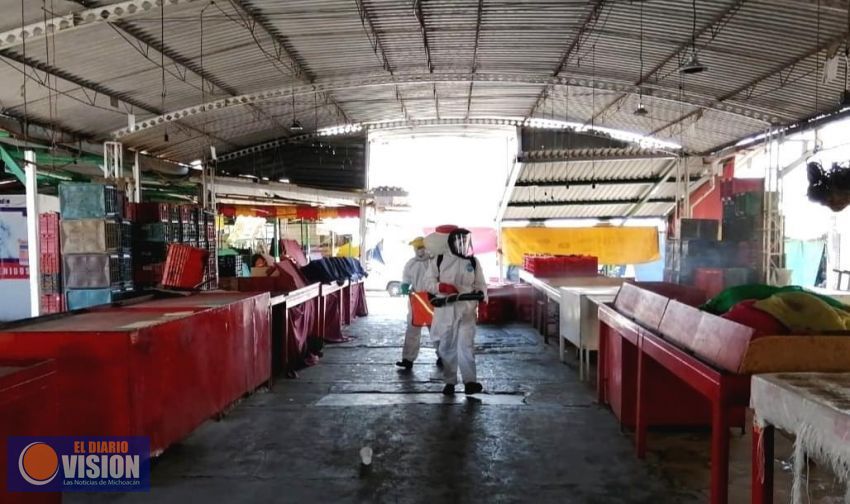 Gobierno de Morelia extiende sus acciones de sanitización en espacios públicos 