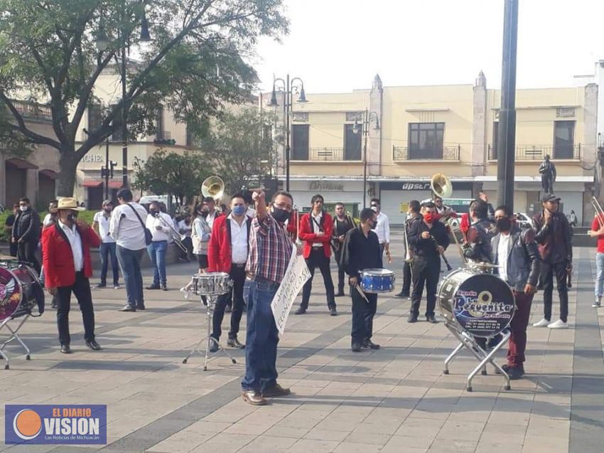 Músicos de Morelia y del estado, demandan apoyos urgentes, ante falta de trabajo por pandemia 