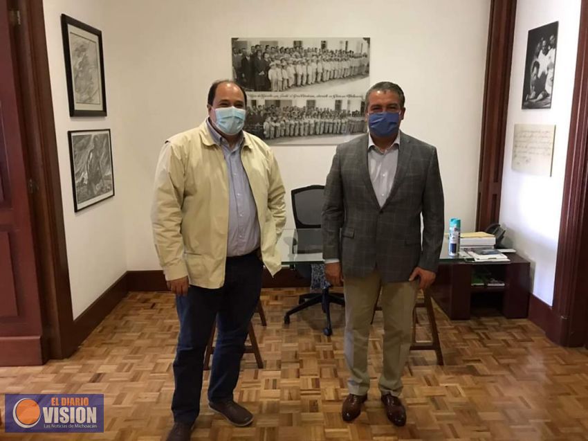 Raúl Morón, se reúne con Lázaro Cárdenas Batel, coordinador de asesores de la Presidencia de México