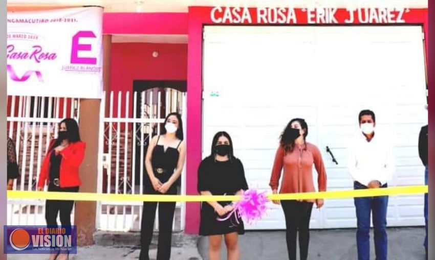 Se inaugura “La Casa Rosa Erik Juárez” para la atención de mujeres en Angamacutiro: Miriam Tinoco 