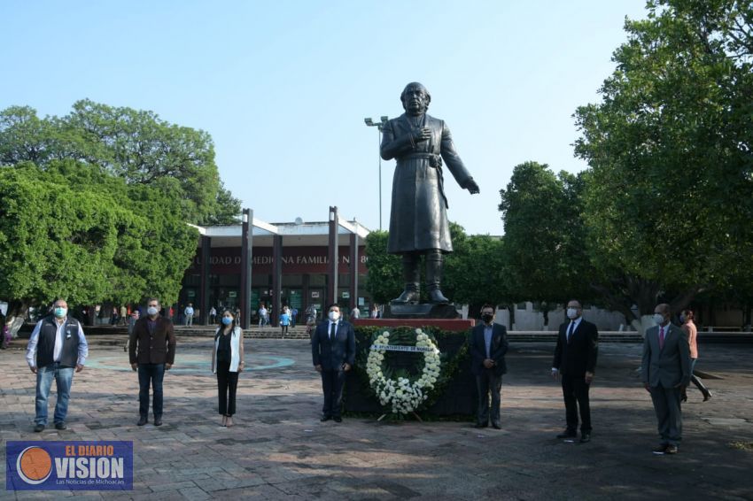 Ayuntamiento de Morelia, celebró el CCXLVII aniversario del natalicio del Héroe de Independencia
