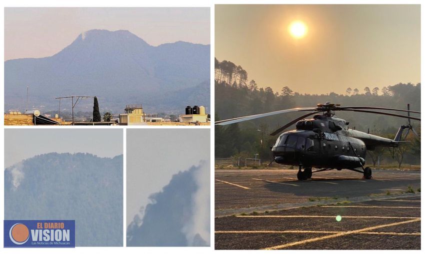 Después de 12 horas de incendio en el Cerro “El Cacique” llegan brigadistas y helibalde