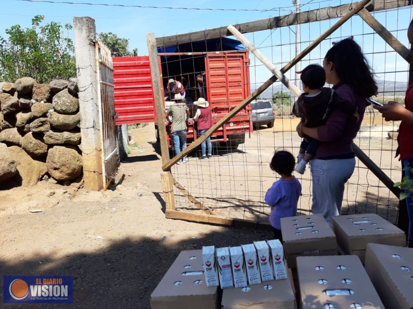 Entrega DIF Morelia 144 mil desayunos escolares en colonias y comunidades