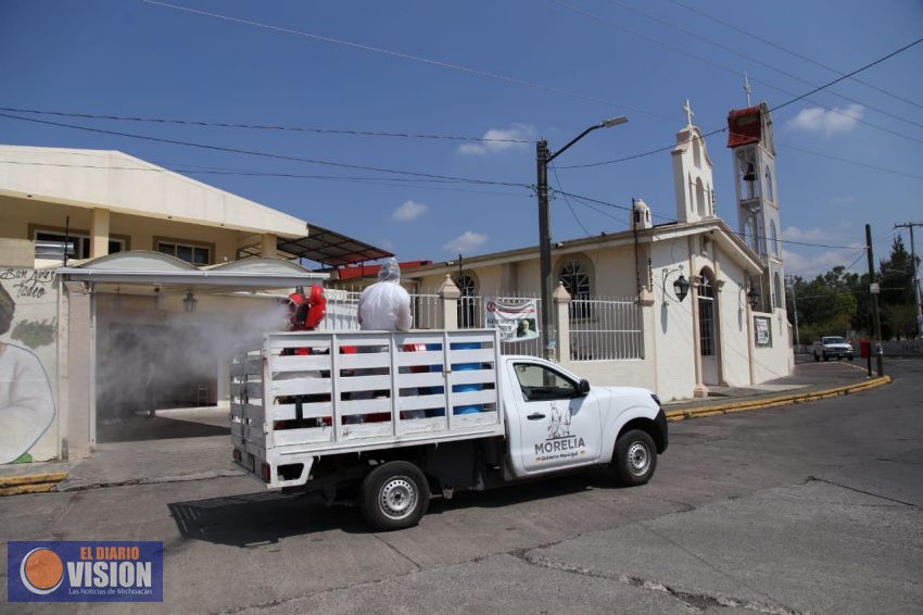 Atiende Gobierno de Morelia sanitización en colonia Lomas del Valle