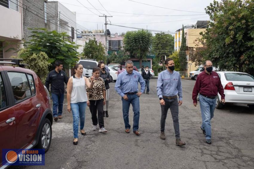 Recorre, Raúl Morón, colonias de Morelia para detectar zonas de mayor intervención 