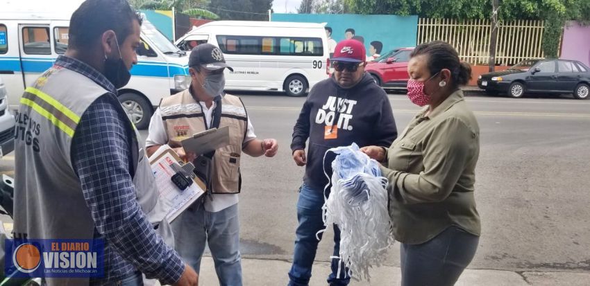 María Chávez con apoyo de la Embajada de Taiwán en México, donan insumos sanitarios a transportista