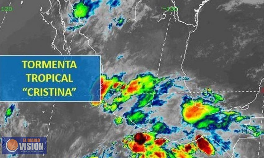 Ocasionará Tormenta “Cristina” fuertes lluvias acompañada de descargas eléctricas y granizadas 