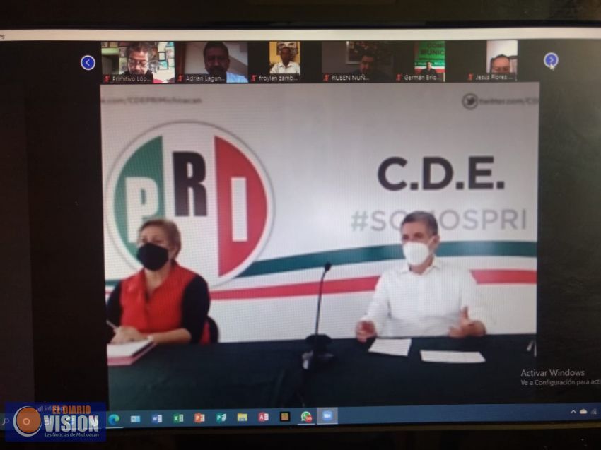 Se reúne vía digital Jesús Hernández con Comités municipales del PRI 