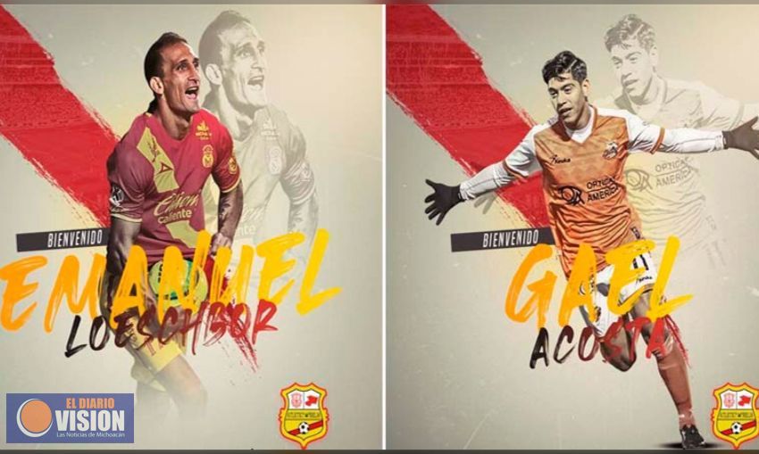 Gael Acosta y Emanuel Loeschbor, llegan al Atlético Morelia