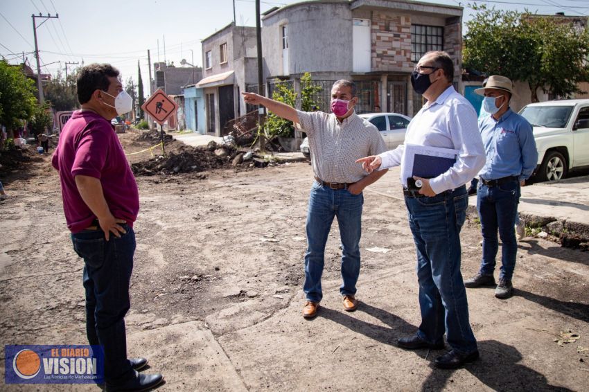 Supervisa Raúl Morón obras en colonias populares de Morelia
