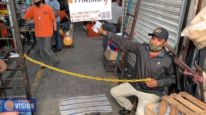 Continúa Gobierno de Morelia supervisión de filtros sanitarios en tianguis y mercados