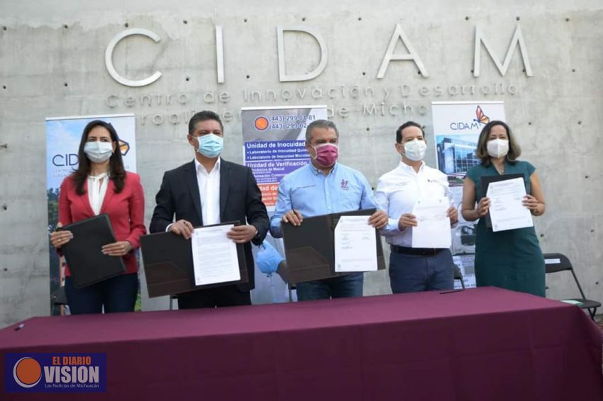 Raúl Morón, firma convenio con el CIDAM para fortalecer la economía de Morelia 