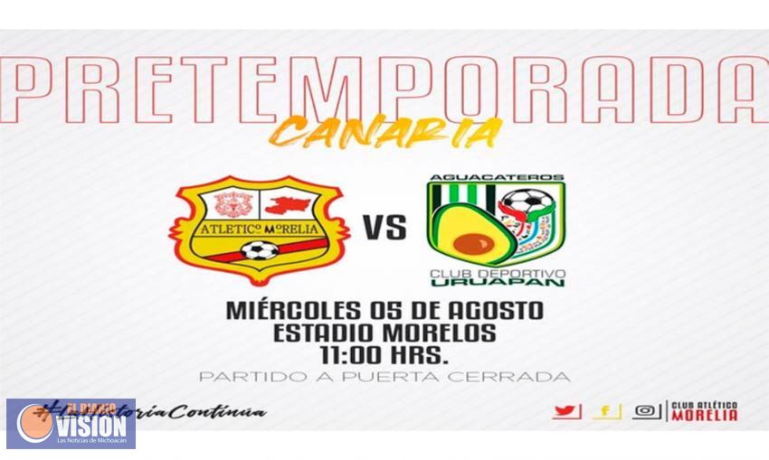 Atlético Morelia enfrentará a Aguacateros CDU en partido de preparación