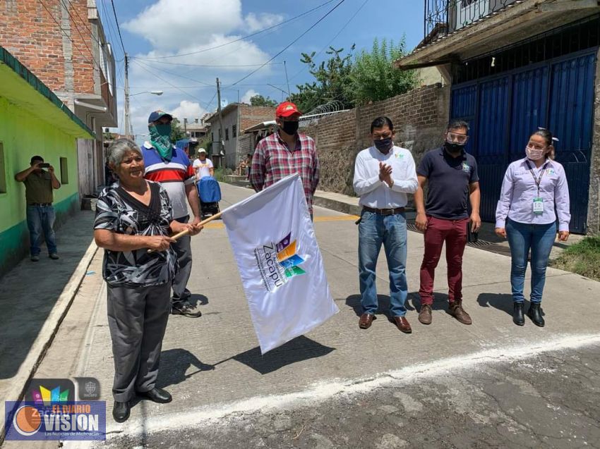 En Zacapu, inician obra de la calle Morelos, en la comunidad de la Vírgen 