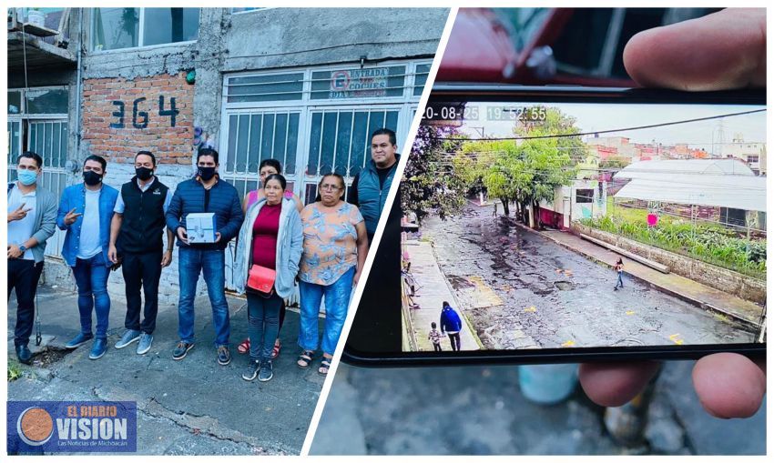 Partido Verde instala cámaras de vigilancia a cambio de materiales reciclados