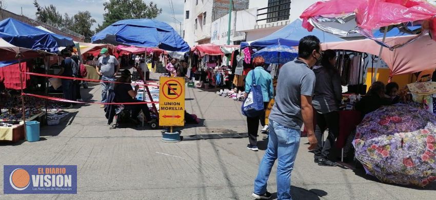 Gobierno de Morelia mantiene permanentes operativos sanitarios en tianguis y mercados