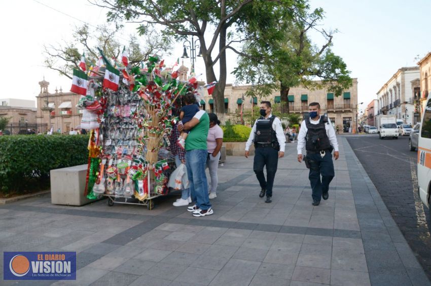 Desplegará Policía Morelia operativos para mantener el orden y medidas sanitarias durante festejos 