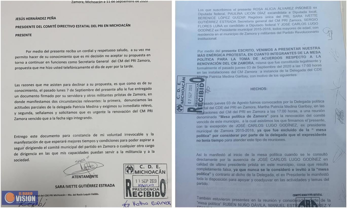 Imposición de Jesús Hernández Peña provoca fractura del PRI en Zamora