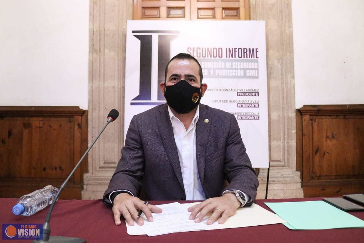 Presenta Comisión de Seguridad Pública II Informe Anual de Trabajo