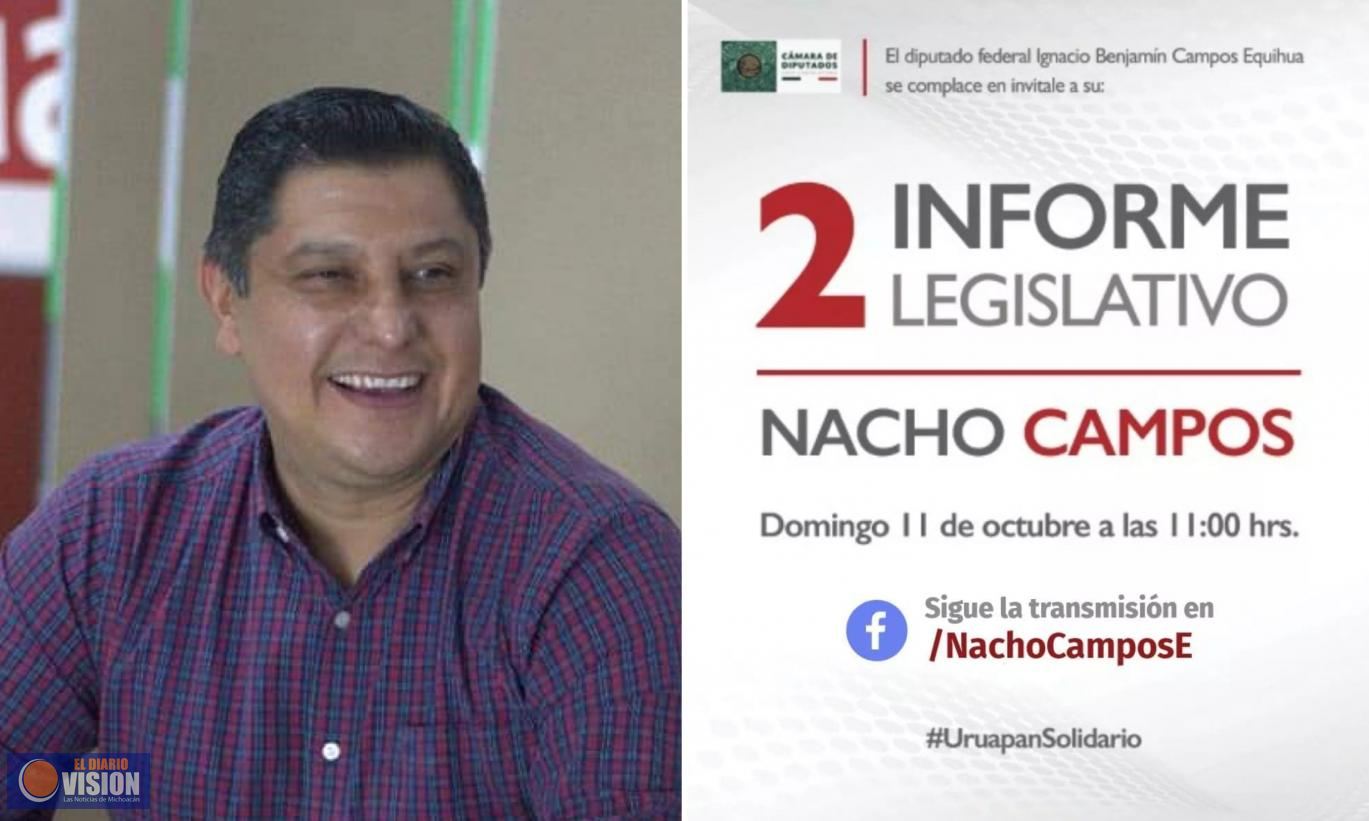 Nacho Campos, listo para entregar su  Segundo Informe Legislativo 