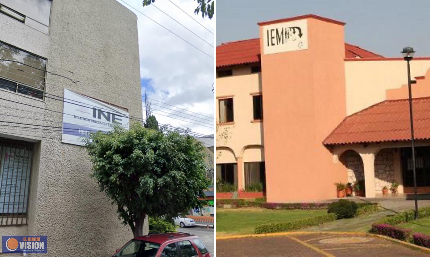 Firma INE e IEM convenio de colaboración para el proceso electoral concurrente 2020-2021 