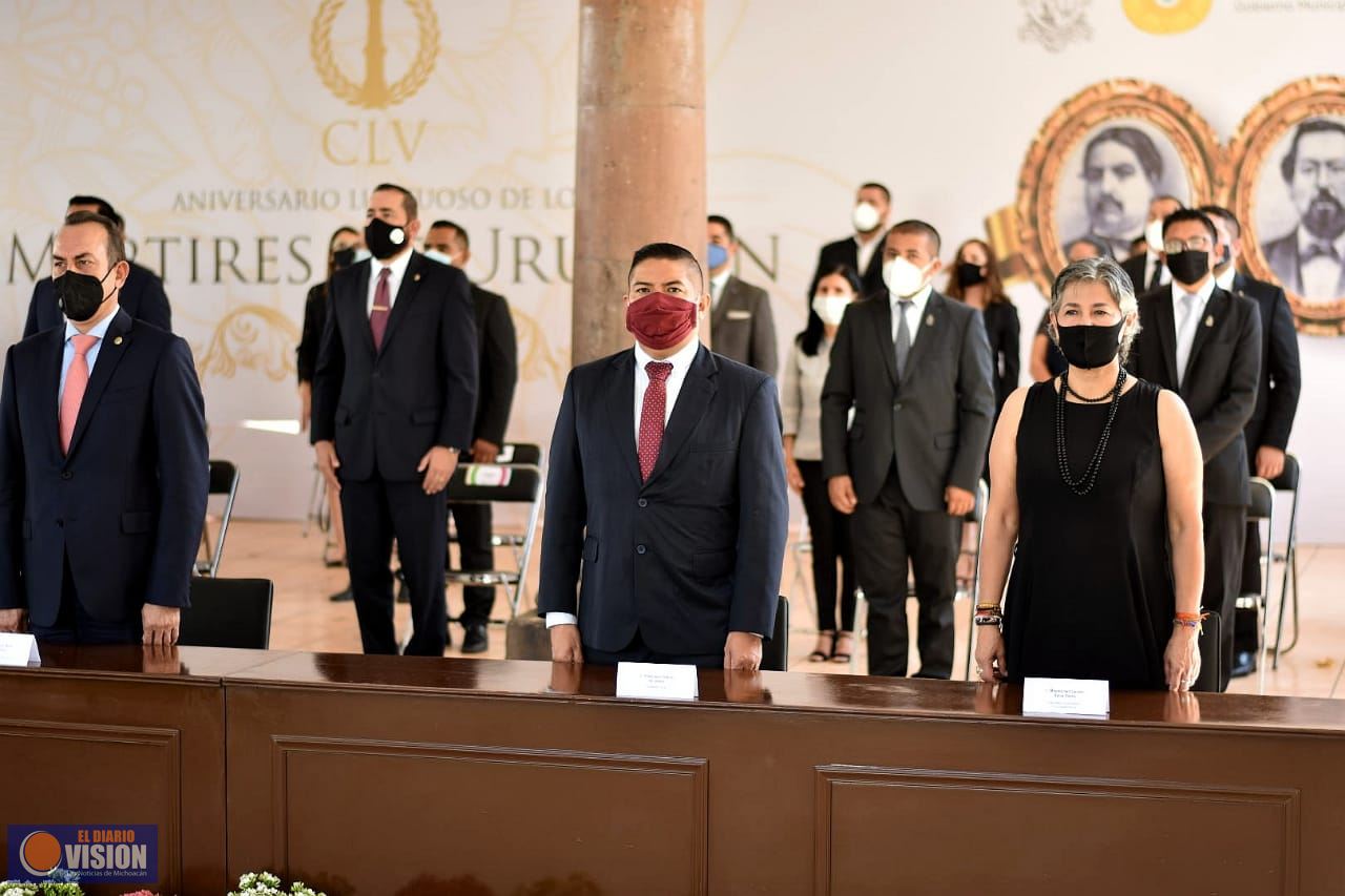 Francisco Cedillo asiste al 155 aniversario luctuoso de los Mártires de Uruapan