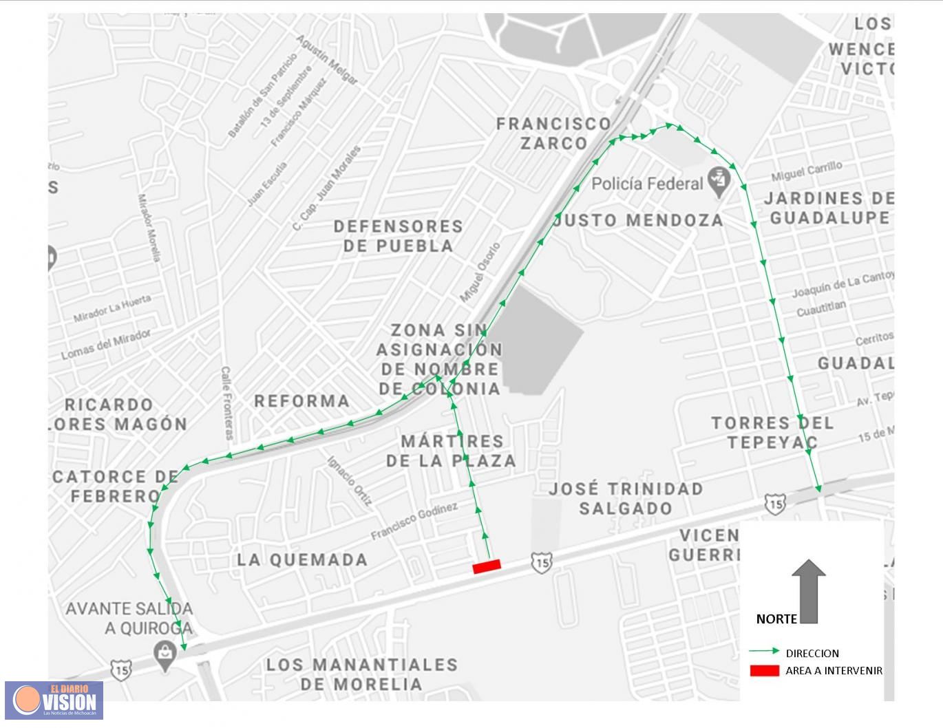 Semovep, confirmó cierre de Av. Madero Poniente con Av. Mártires de la Plaza, en ambos sentidos 